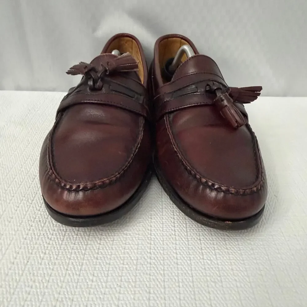 FootJoy Loafers Mens Size 11.5 D Brown Leather Vintage Tassel Dress Made In USA